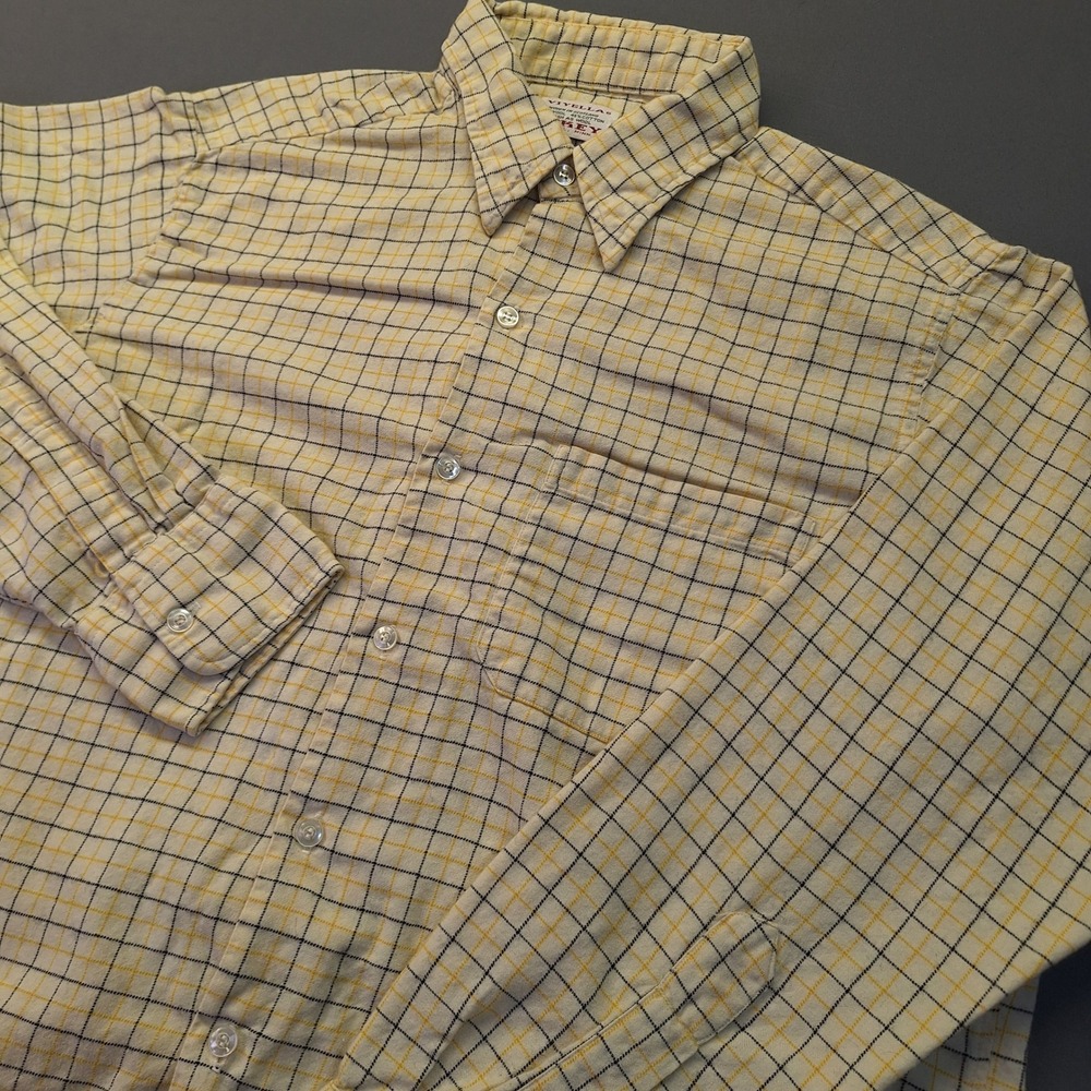 Viyella Gokey Mens XL Wool Cotton Tattersall Check Button Down Shirt Scotland
